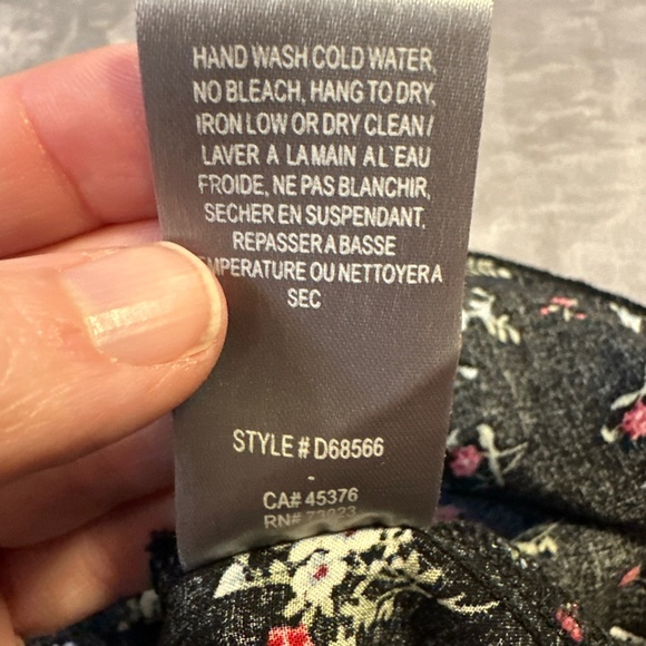 Ditsy Floral Midi Dress XS Prairie Boho Suzy Shier Cottagecore Dark Romantic - Picture 5 of 8